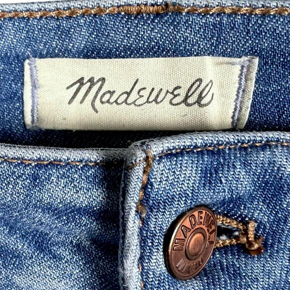 Women's Madewell Medium Wash Stovepipe Style Blue Jeans - 24W - $148 Retail - Picture 3 of 9